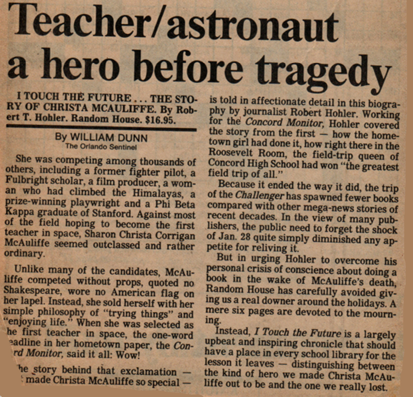 Space Shuttle Challenger  explosion news article